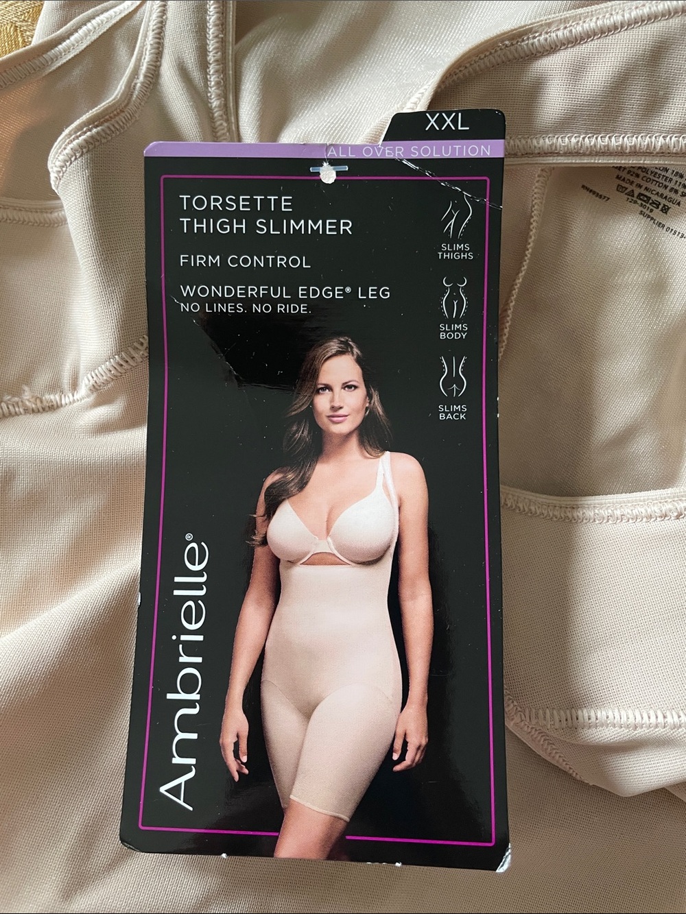 AMBRIELLE Shaper Nude TORSETTE THIGH SLIMMER Firm Control Wonderful Edge Leg XXL - Picture 8 of 11